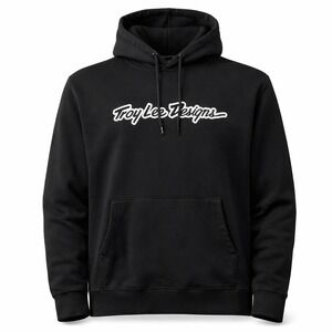 Troy Lee Designs Hoodie Logo Pullover Men 2XL Black Moto Streetwear Racing